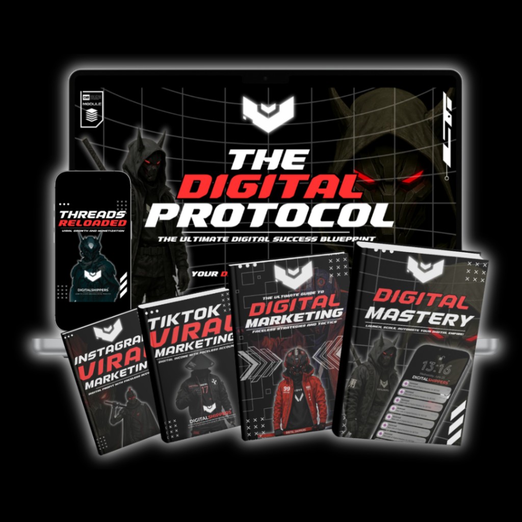 The Digital Protocol product bundle with courses, guides, and marketing assets